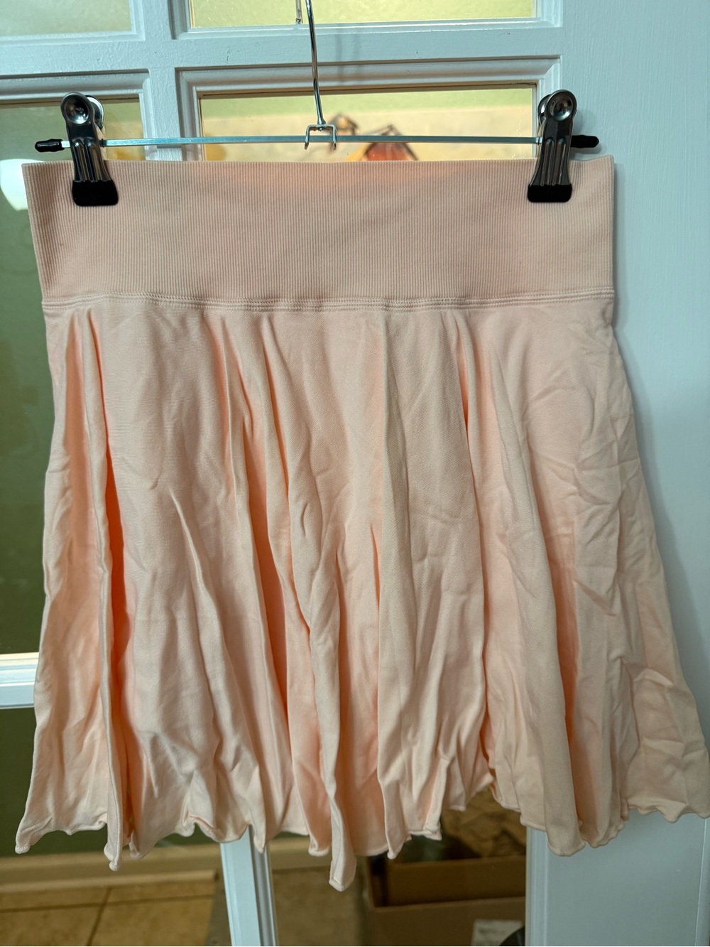 Pleated Peach Circle Skirt - Women's Skater Style